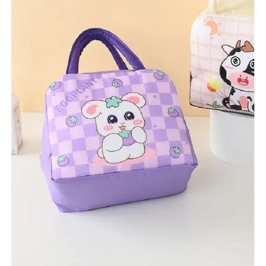 Geanta termoizolanta copii cu model iepuras pentru scoala si gradinita, 23 x 13 x 19 cm