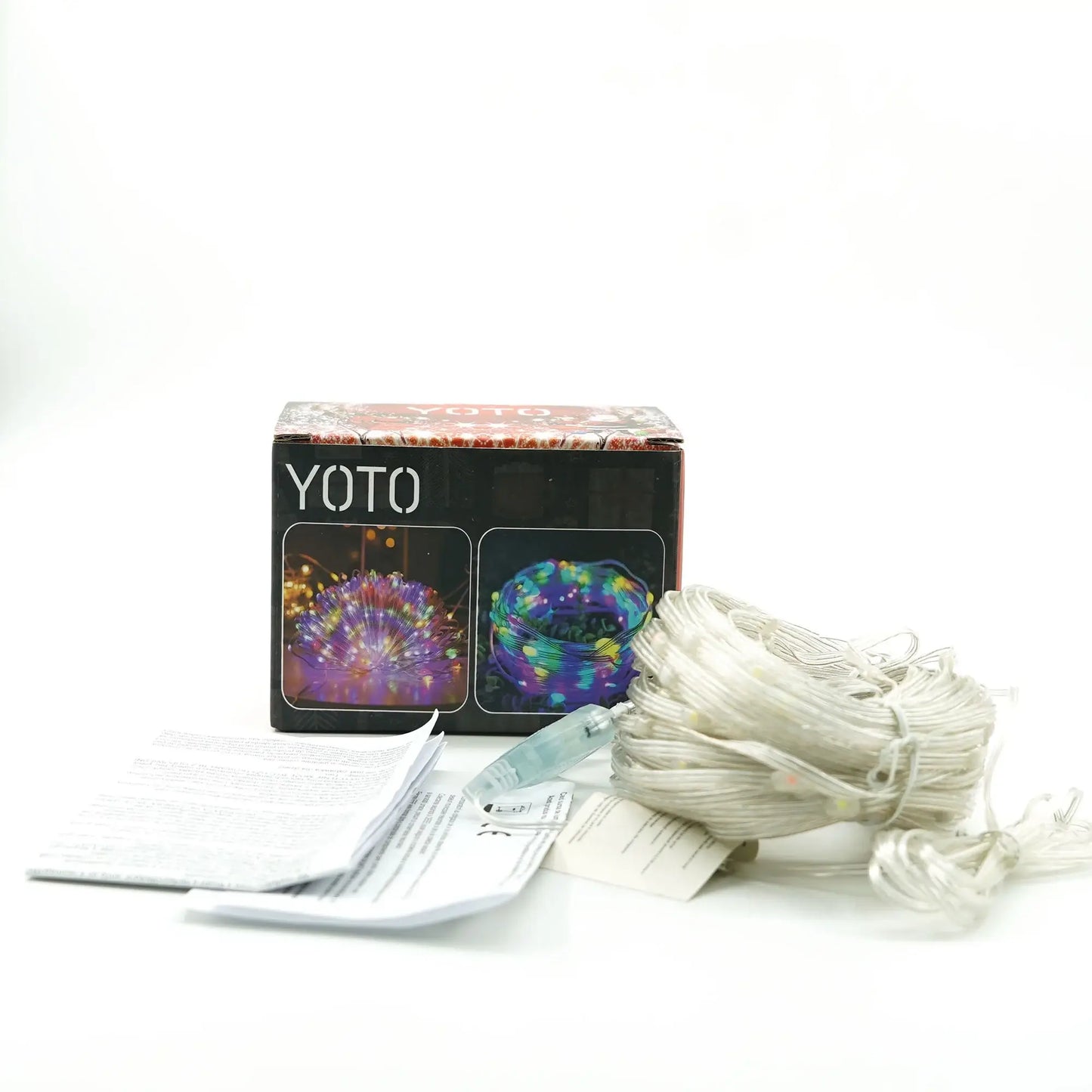 Instalație Crăciun liniară cu micro LED-uri – multicoloră, 8 jocuri de lumină, fir transparent, interior/exterior