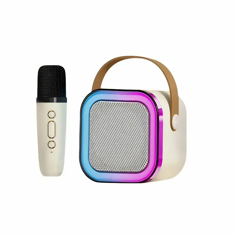 Sistem karaoke cu boxă, microfon și fir, funcționare USB, 9×14 cm