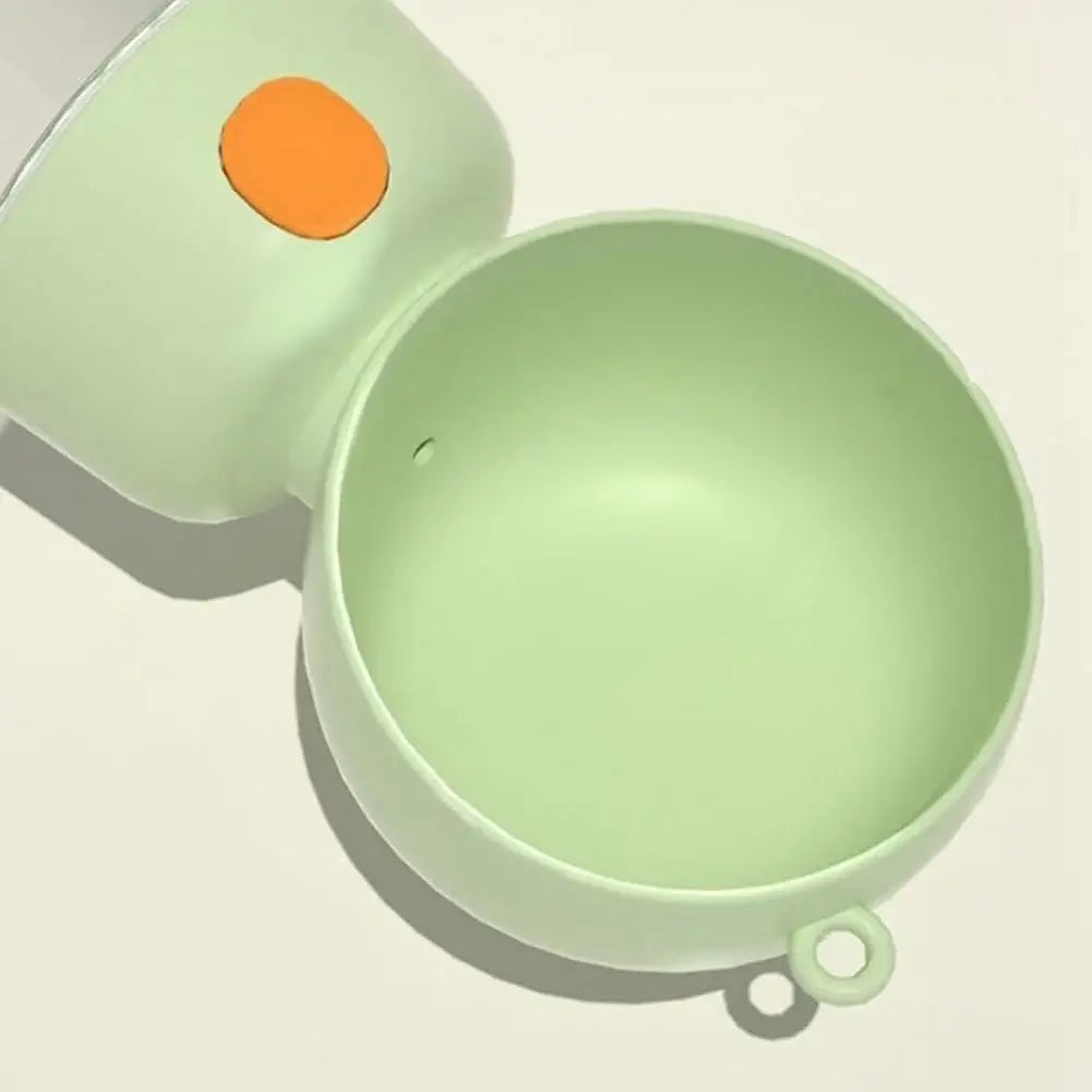 Sticlă portabilă 2-în-1 pentru animale – apă & hrană 400/182 ml, ABS, verde