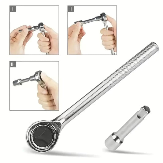 Trusă chei tubulare 40 piese cu clichet și șurubelniță, în cutie plastic