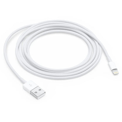 Cablu USB-A la Lightning 1 m, alb, compatibil cu iPhone, pentru incarcare si transfer de date