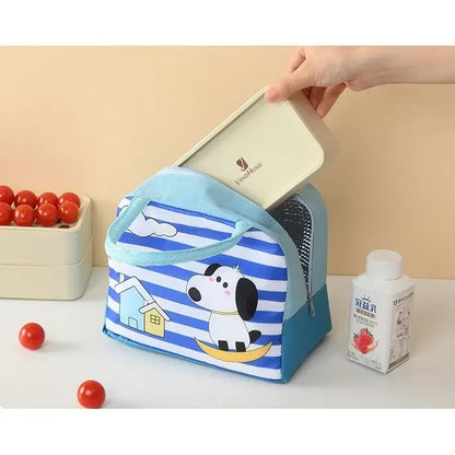 Geanta termoizolanta copii cu model catel pentru scoala si gradinita, 23 x 13 x 19 cm