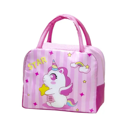 Geanta termoizolanta copii cu model unicorn pentru scoala si gradinita, 23 x 13 x 19 cm