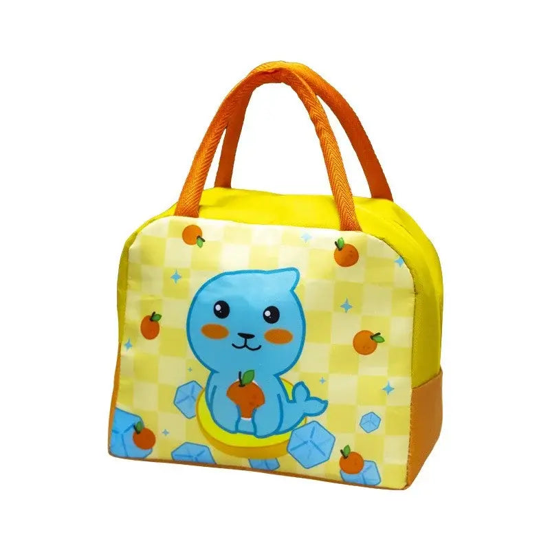 Geanta termoizolanta copii cu model foca pentru scoala si gradinita, 23 x 13 x 19 cm