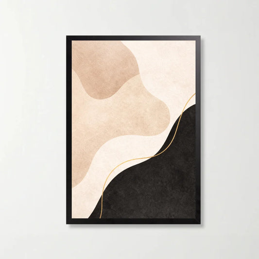 Tablou abstract modern, 21 x 29.7 cm, rama neagra