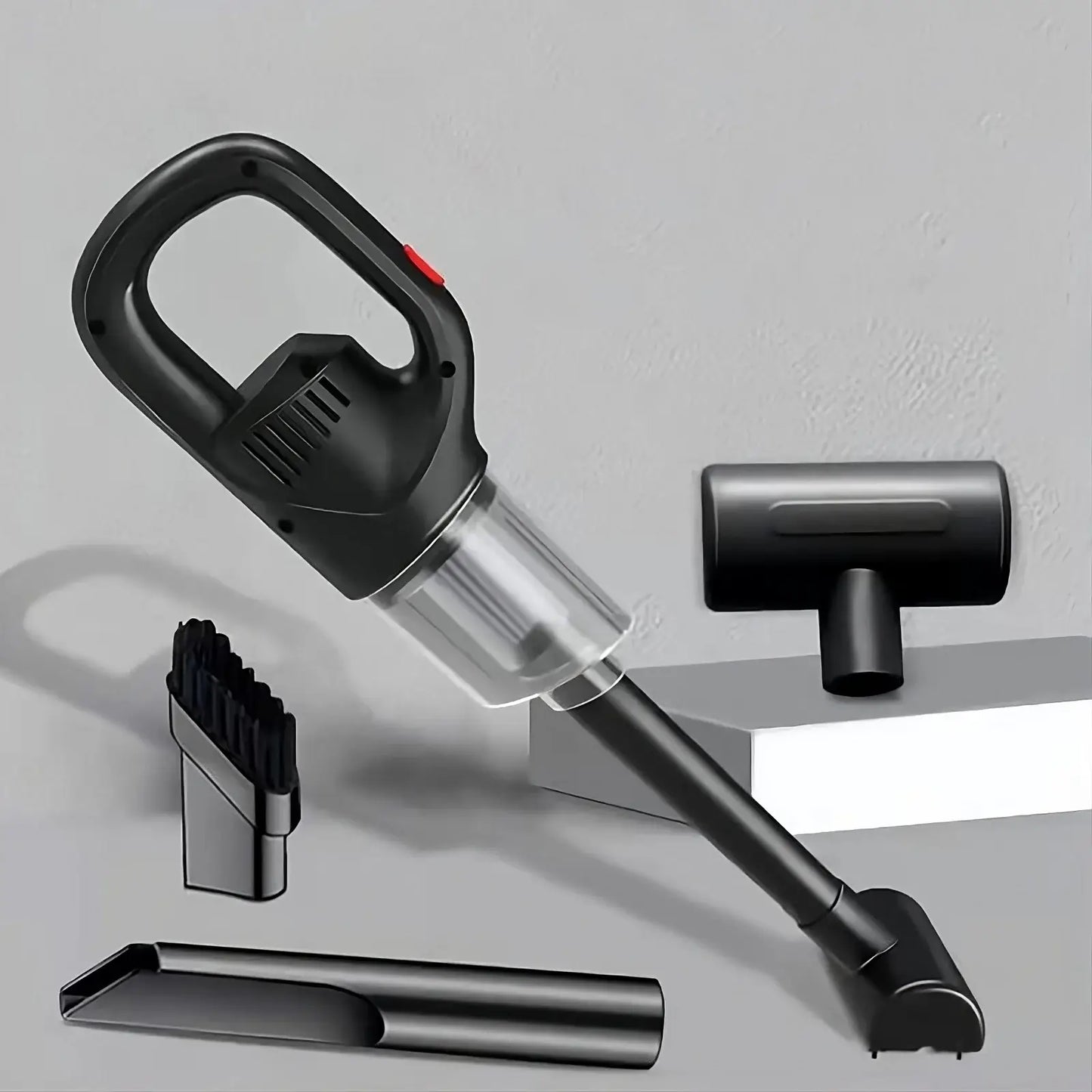 Aspirator portabil fără fir – autonomie 45 min, încărcare USB, pentru casă și mașină, negru