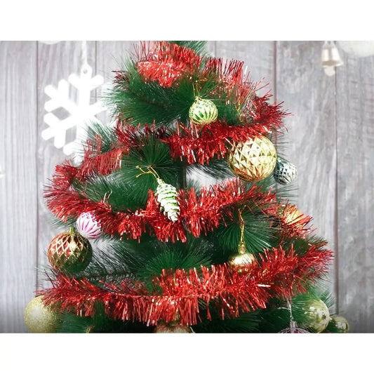 Betala craciun, rosu, 2 m x 7 cm, folie pvc, interior exterior