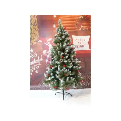 Brad artificial sectionat perete colt 1.50m verde decorat diametru 83cm