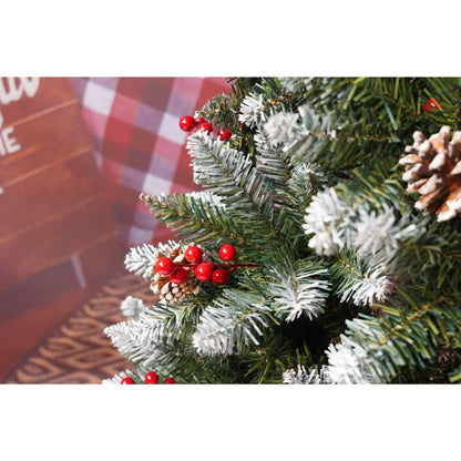 Brad artificial sectionat perete colt 1.50m verde decorat diametru 83cm