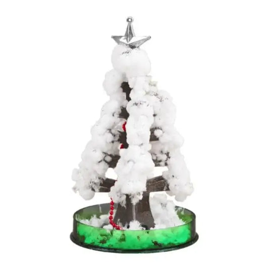 Brad hartie infloritor pe apa – decoratiune Craciun 16.5x9.5x9.5 cm