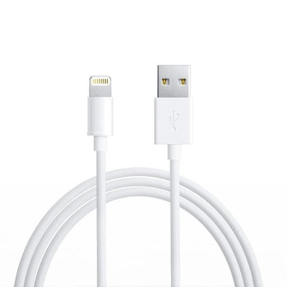 Cablu USB-A la Lightning 1 m, alb, compatibil cu iPhone, pentru incarcare si transfer de date