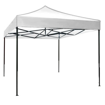 Cort pavilion pliabil 3x3 m, alb, cu cadru metalic, pentru gradina si curte