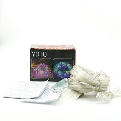 Instalație Crăciun liniară cu micro LED-uri – multicoloră, 8 jocuri de lumină, fir transparent, interior/exterior