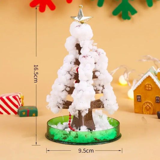 Brad hartie infloritor pe apa – decoratiune Craciun 16.5x9.5x9.5 cm