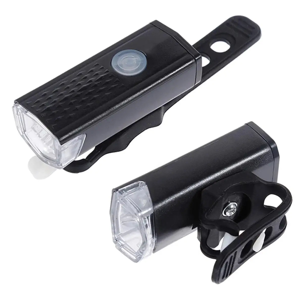 Far cu LED reîncărcabil pentru bicicletă / trotinetă – 3 moduri luminoase, IPX4, USB, negru (6,5×2,9×2,3 cm)