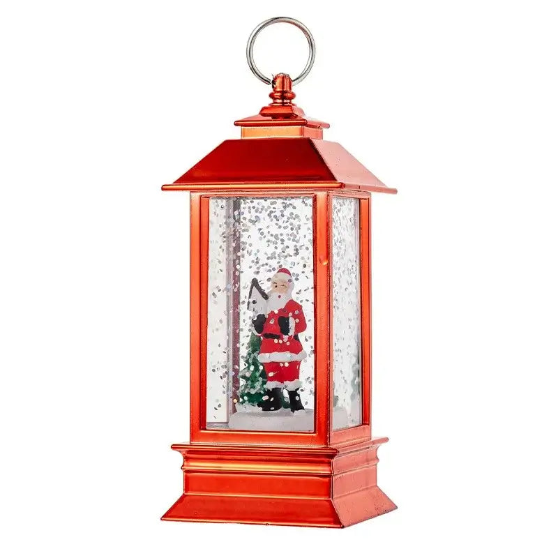 Felinar decorativ de Crăciun cu lumină LED – 5.3×5.3×13 cm