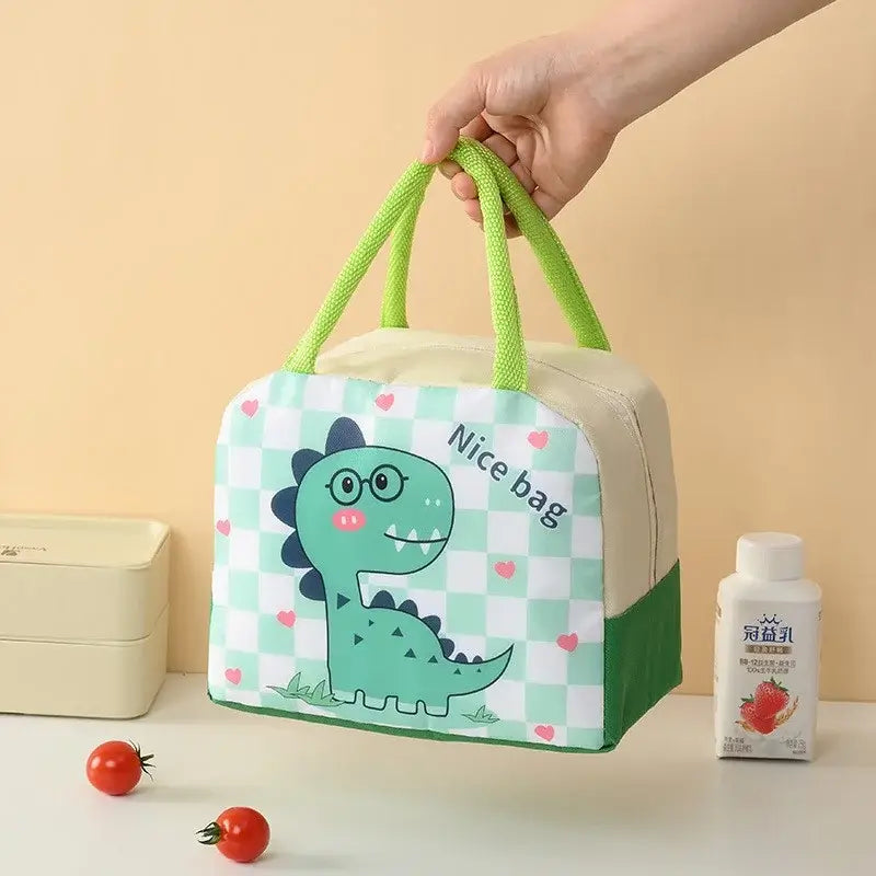 Geanta termoizolanta copii cu model dinozaur pentru scoala si gradinita, 23 x 13 x 19 cm