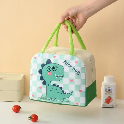 Geanta termoizolanta copii cu model dinozaur pentru scoala si gradinita, 23 x 13 x 19 cm