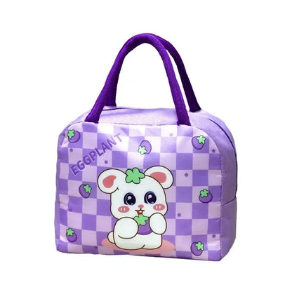 Geanta termoizolanta copii cu model iepuras pentru scoala si gradinita, 23 x 13 x 19 cm