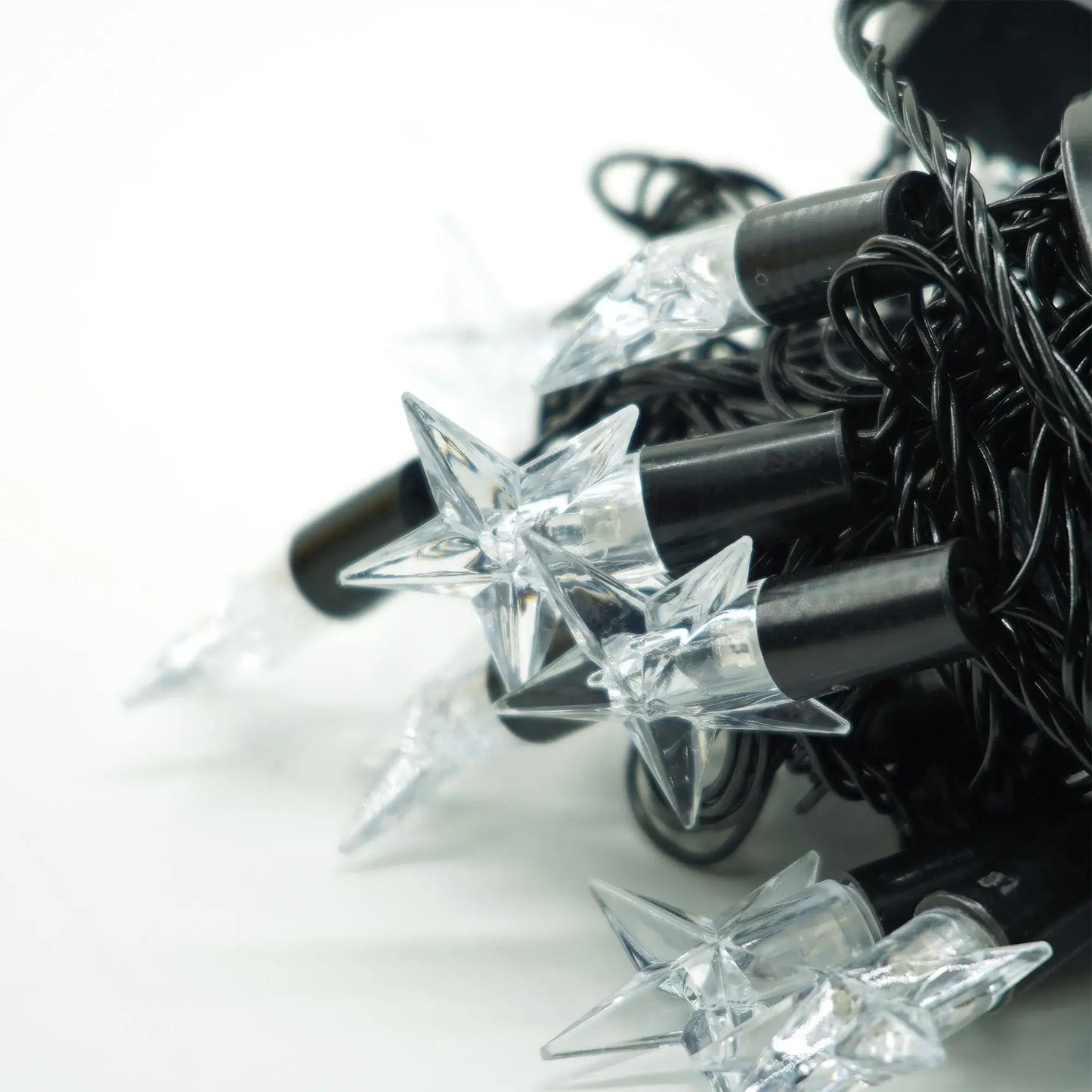 Instalație Crăciun liniară LED – 8 jocuri de lumină, fir negru, multicolor, interior/exterior