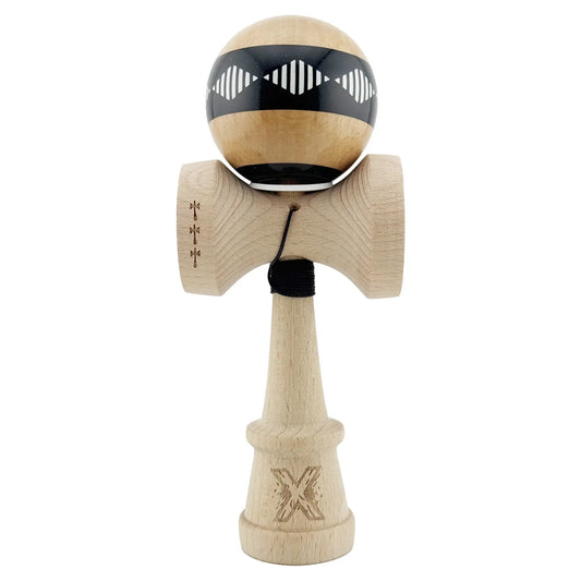 Kendama X, Profesionala, Super Sticky Cupe Mari, Negru/Maro