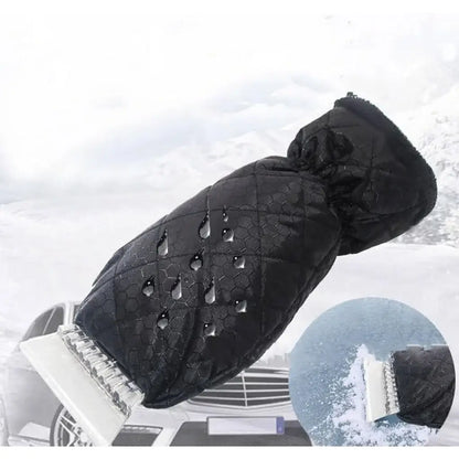 Set mănușă + racletă pentru zăpadă – impermeabil, izolație bumbac, 31×15 cm (negru)