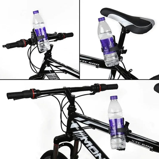 Suport sticlă apă bicicletă / trotinetă – plastic, compatibil 500-1000 ml, prindere pe cadru (15×5 cm, diametru max 8,5 cm)