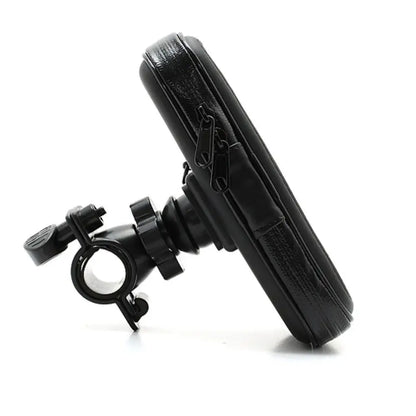 Suport husă telefon bicicletă / motocicletă – rezistent la apă și șocuri, touchscreen, rotativ 360°, pentru telefoane 4,8-5,4 inch, negru