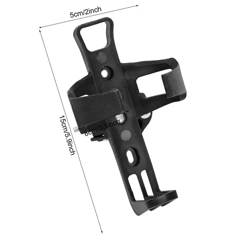 Suport sticlă apă bicicletă / trotinetă – plastic, compatibil 500-1000 ml, prindere pe cadru (15×5 cm, diametru max 8,5 cm)