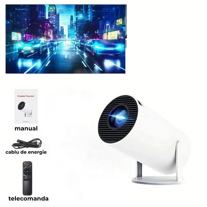 Videoproiector portabil 14×9 cm, multimedia, Wi-Fi, USB, difuzor integrat